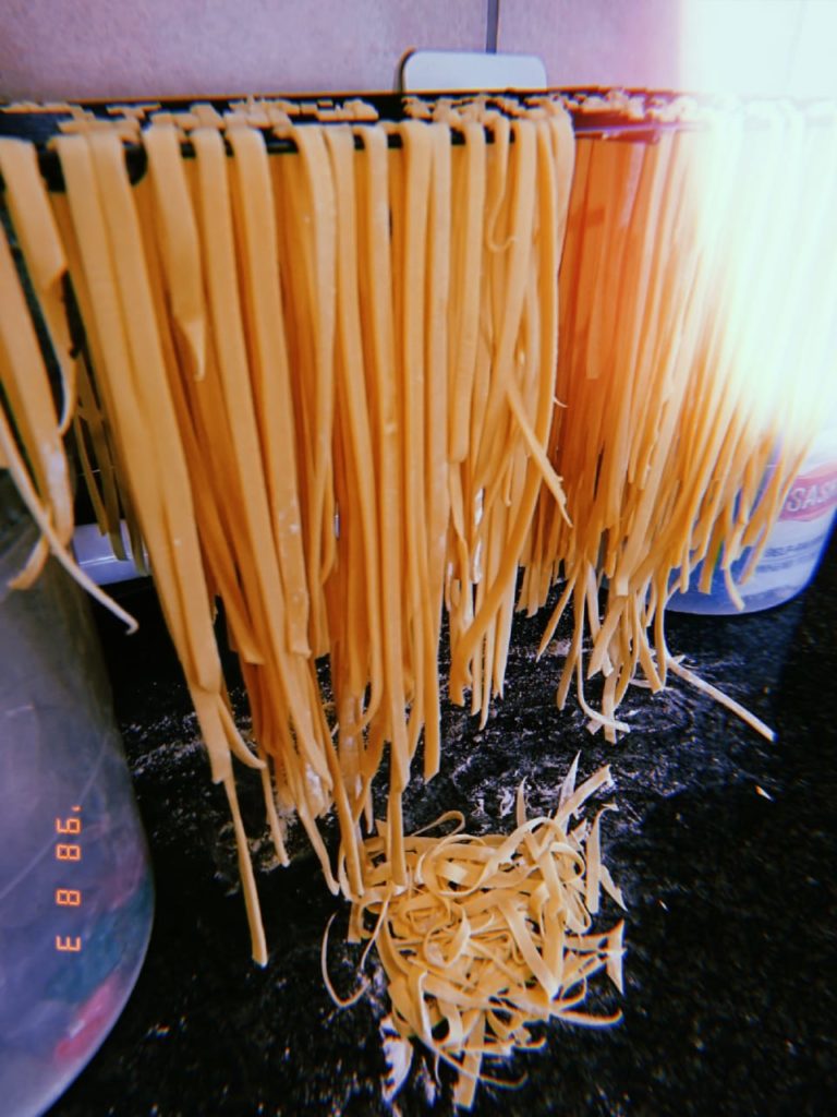 Pasta busy drying