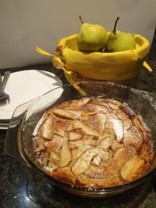 Pear Custard Pie ready to be enjoyed