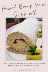 Mixed Berry Lemon Swiss Roll