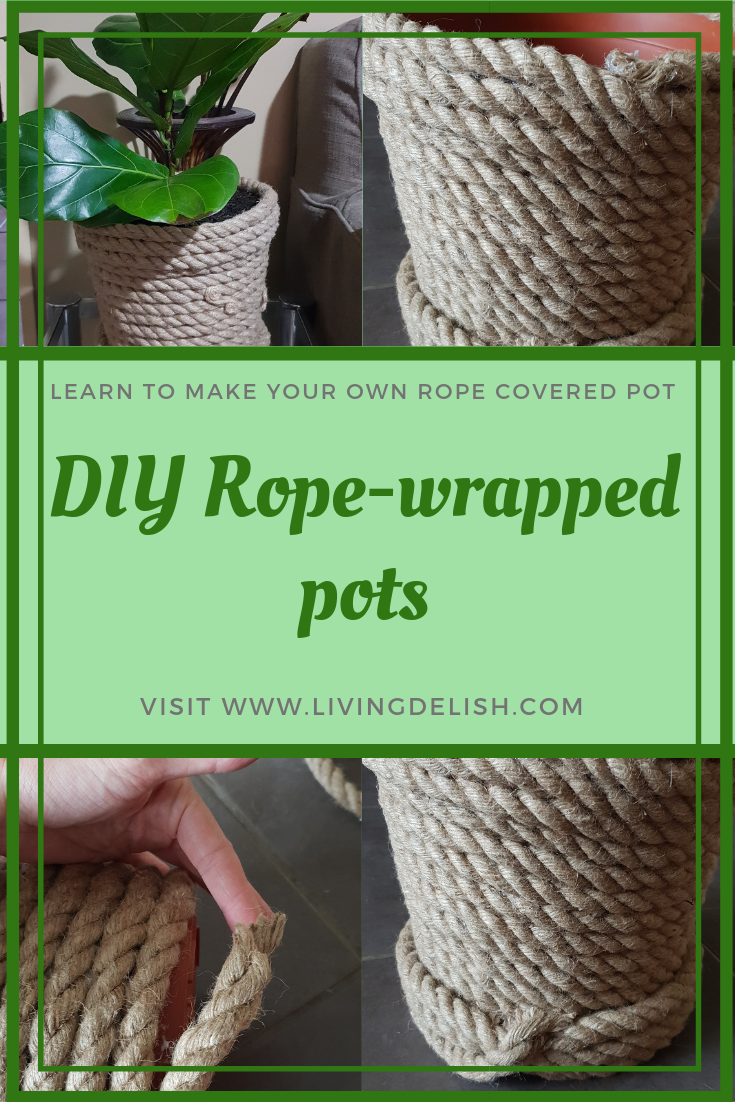 DIY Rope wrapped pot