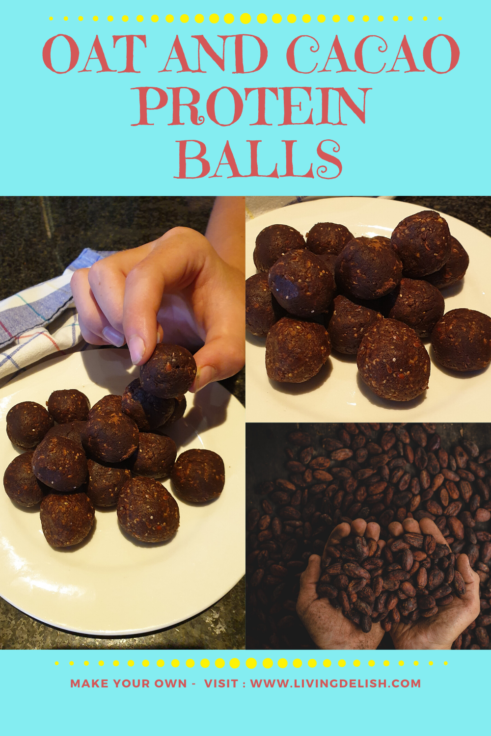 oat and cacao protein balls