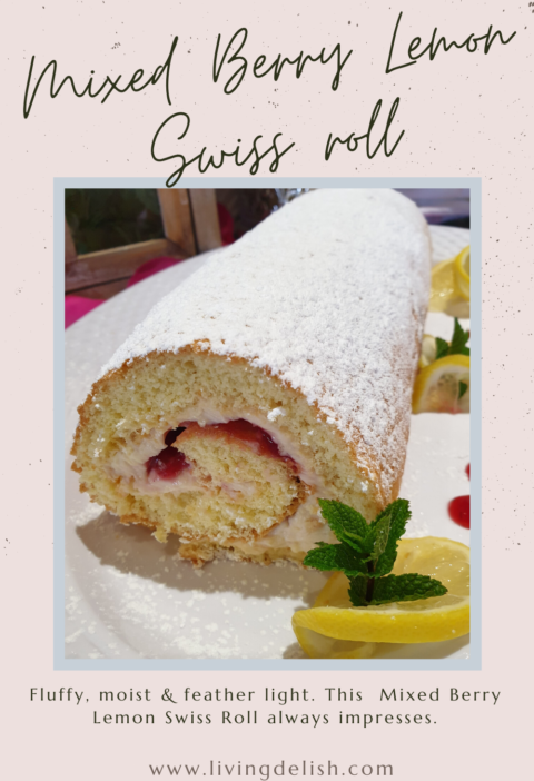 Mixed Berry Lemon Swiss Roll