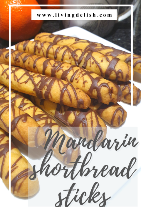 Mandarin shortbread sticks