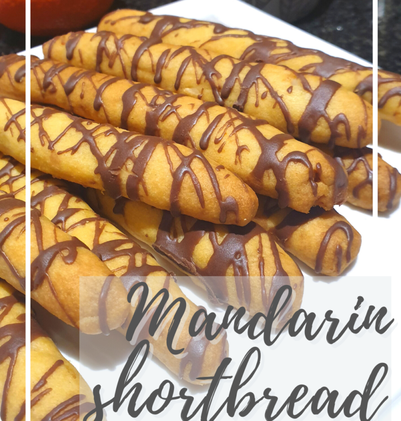 Mandarin shortbread sticks