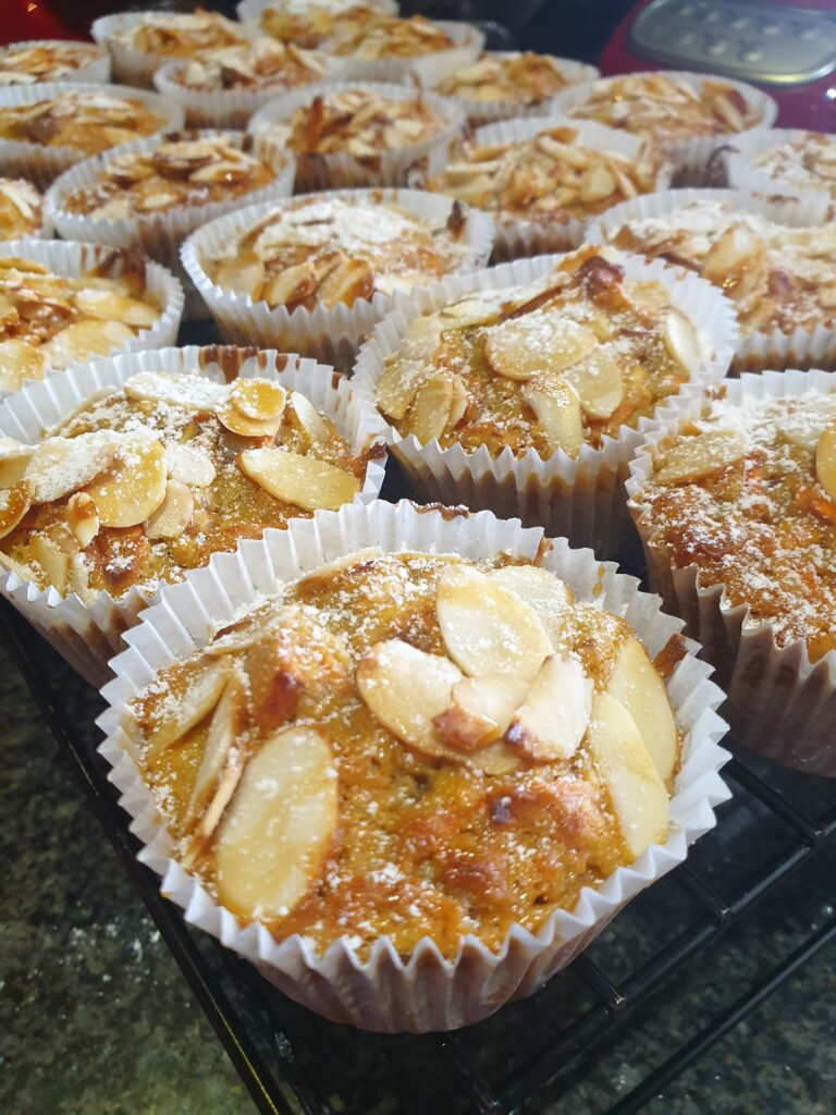 Carrot and sweet potato muffins