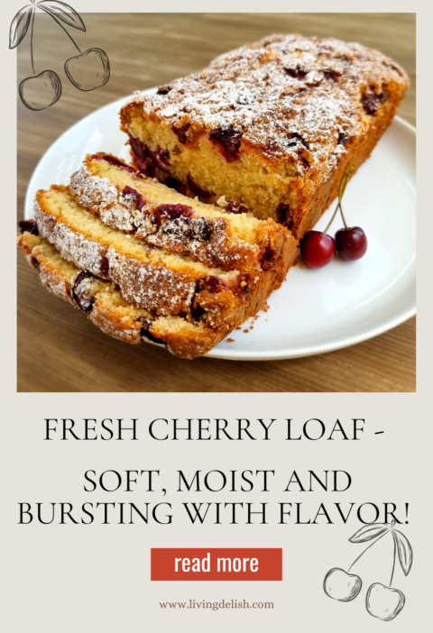 Freshly baked cherry loaf