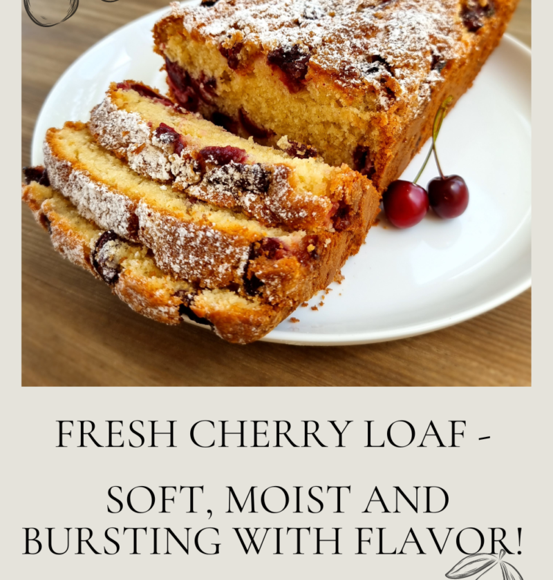 Freshly baked cherry loaf